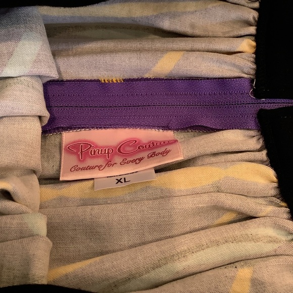 Pinup Couture Halloween Pumpkin Skirt Size XL Purple Black - Picture 11 of 11